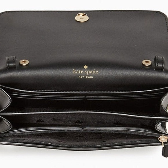 KATE SPADE NEW YORK DANA WALLET ON A STRING. Black PVC Nwt - Picture 9 of 12